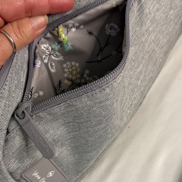 Vera Bradley Sling Bag Grey adjustable straps - Picture 4 of 8
